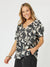 black and white ivy print top by hammock & Vine