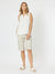 Vacation Sleeveless Cami v-neck Top in Ivory White by Clarity.