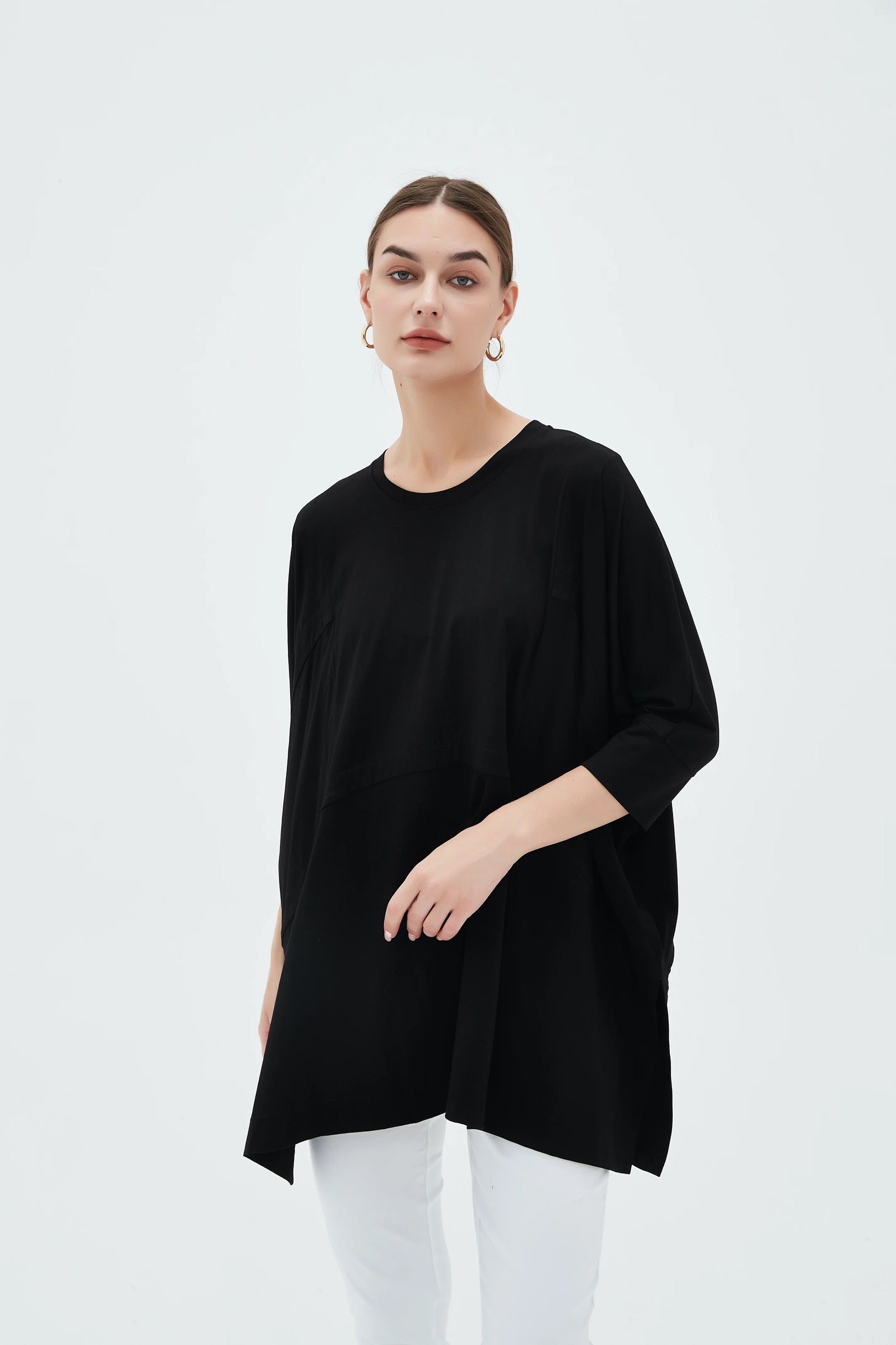 Jersey Wide Seam Detail Tunic