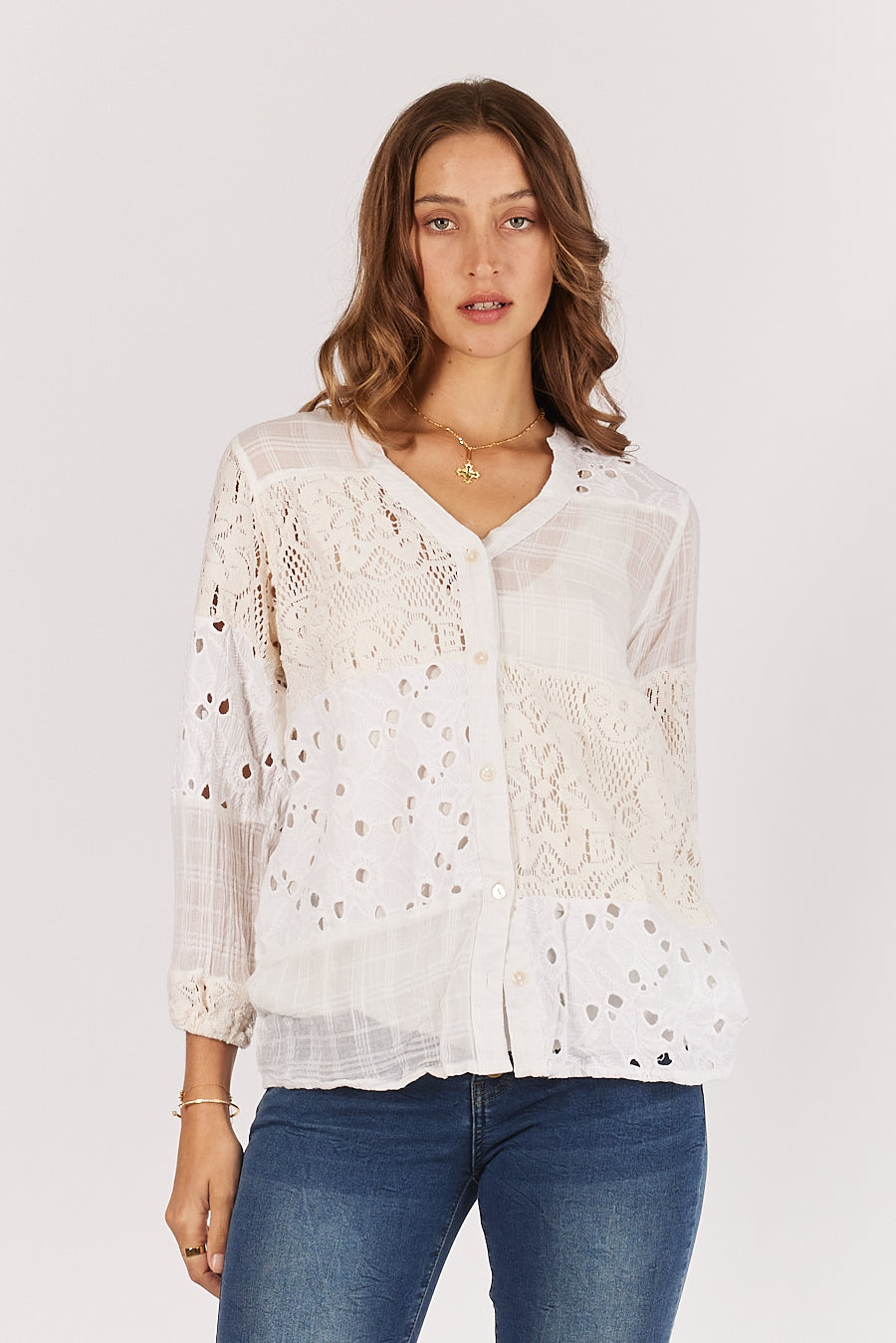 Lace Patch Shirt