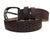 Women's Perforated Belts in Brown or Tan with belt loops and dark silver hardware.