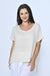 V-Neck Curve Hem Linen Top