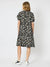 Poppy Print Button Front Dress