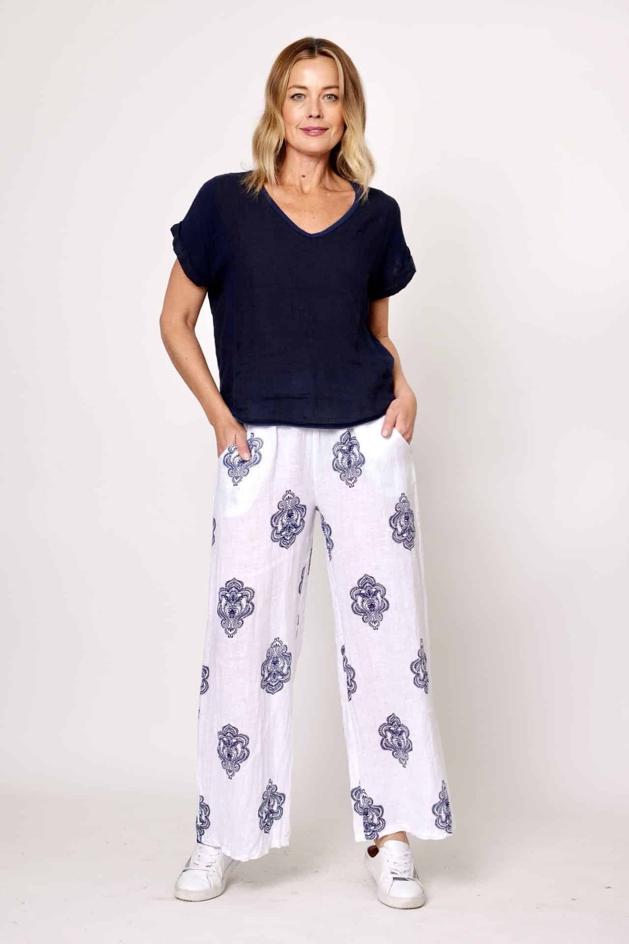 Paisley Wide Leg Pants