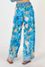 LulaSoul's summer Amalfi Pants wtih contrasting hem and fun bright print, full length.