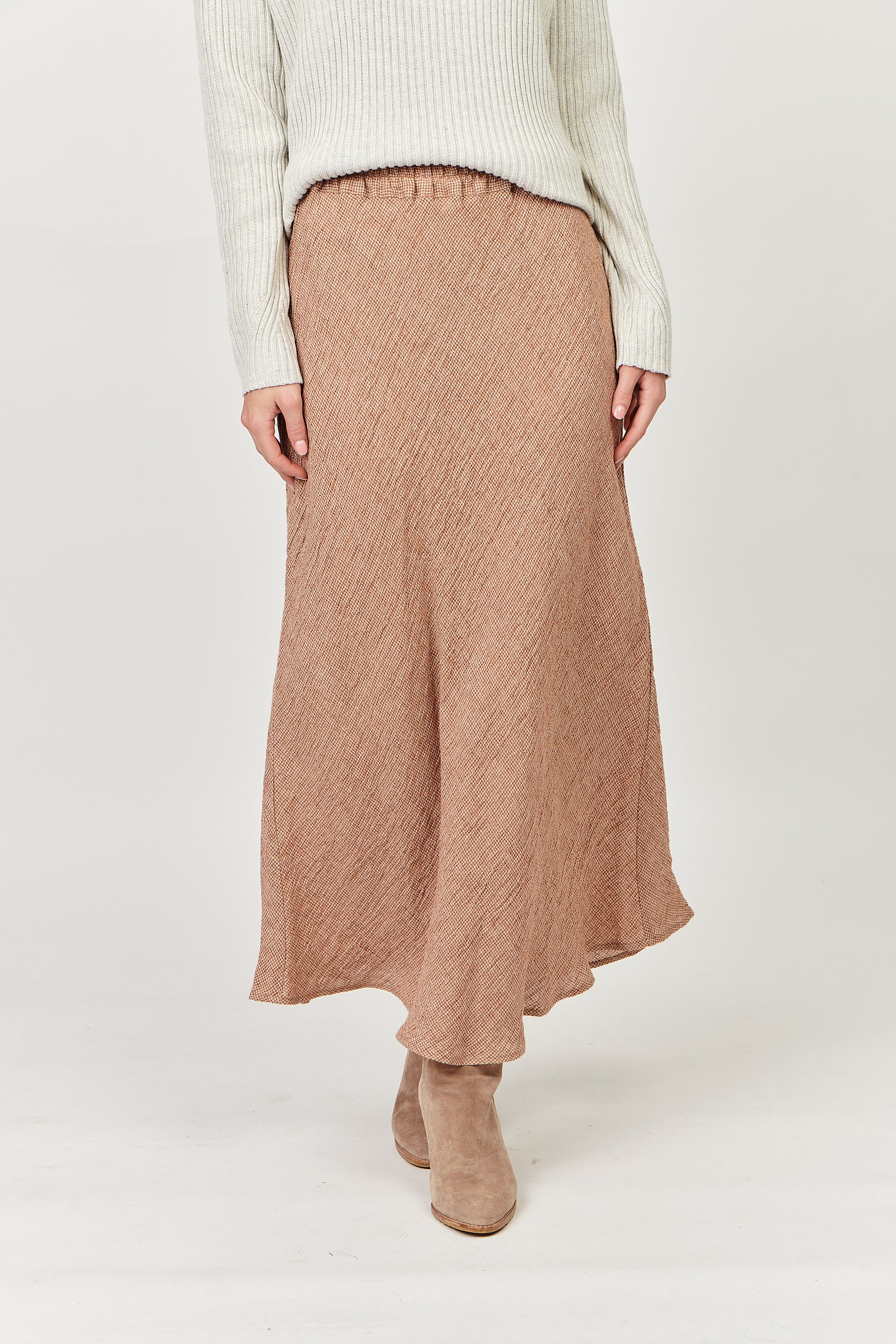 Linen A-line Maxi Skirt