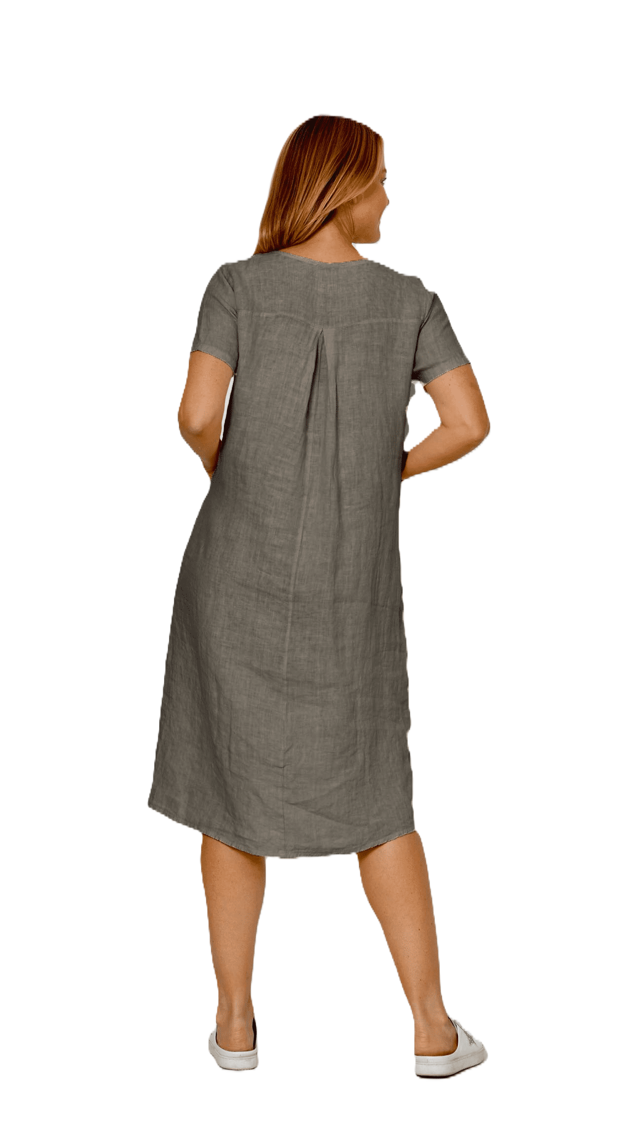 Linen Mesh Spliced Dress