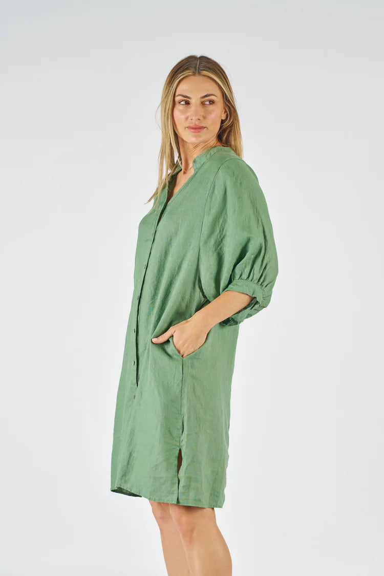 Annya Linen Shirt Dress