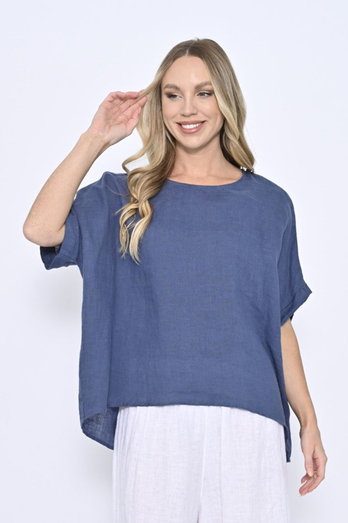 Loose Fit Linen Top