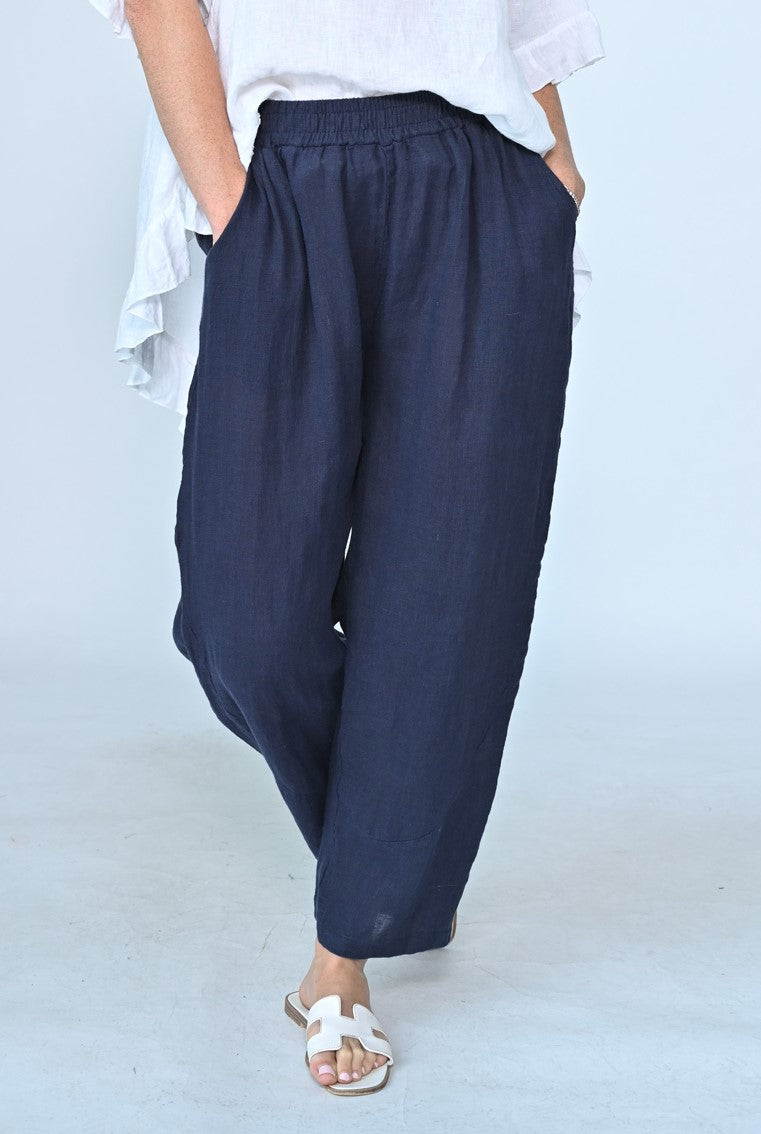 Baggy Side Pocket Linen Pant