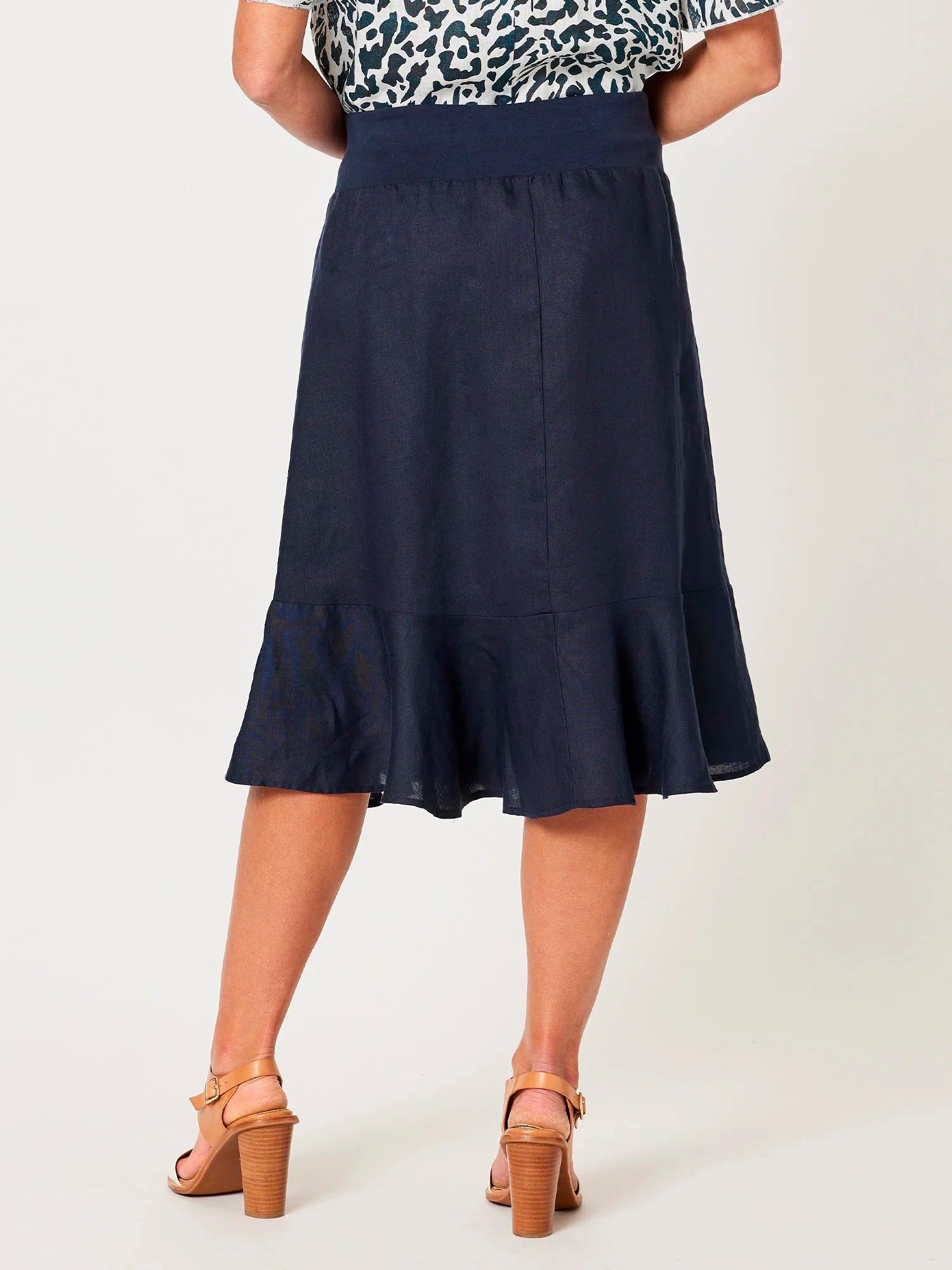 Piccolo Flute Hem Linen Skirt