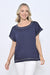 Lurex Neck Linen Top