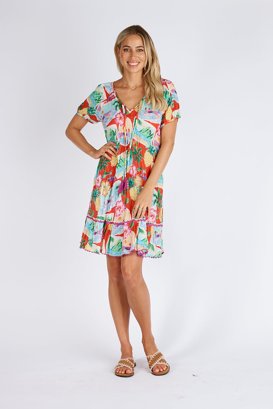 Surf Shirred Dress