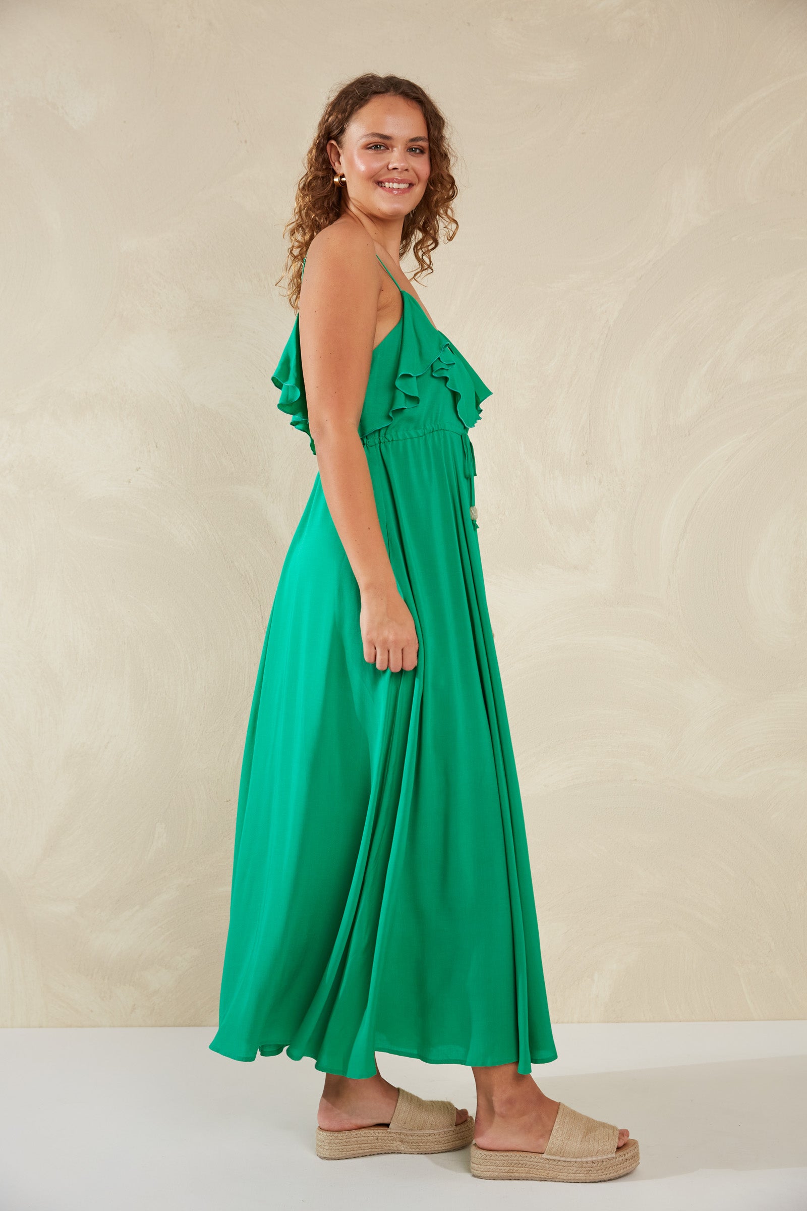 Lipari Frill Maxi Dress