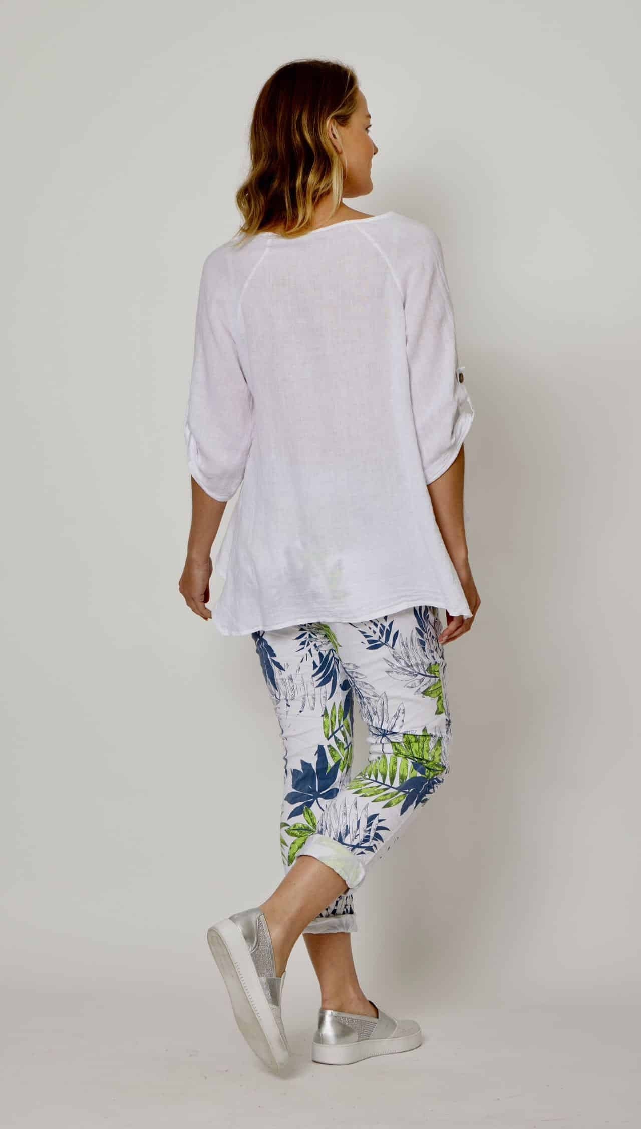 Fern Leaf Print Pants