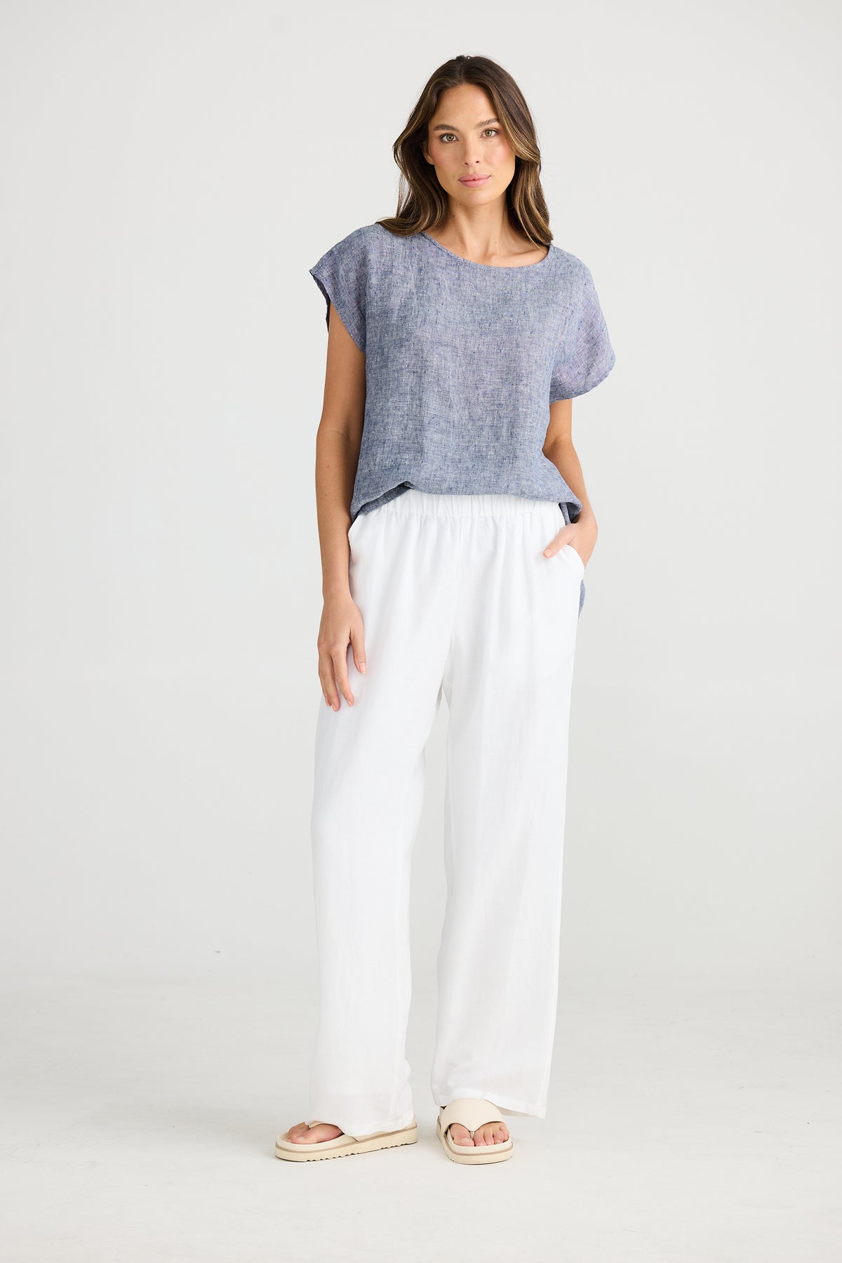 Souk Pant – White Linen Blend