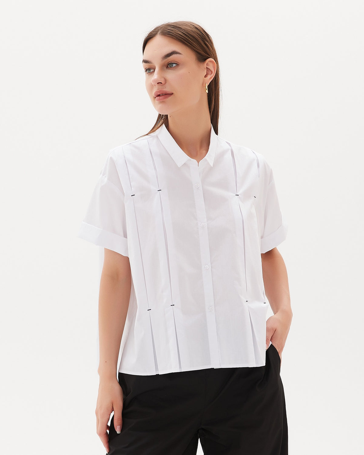 Inverted Pleat Detail Shirt