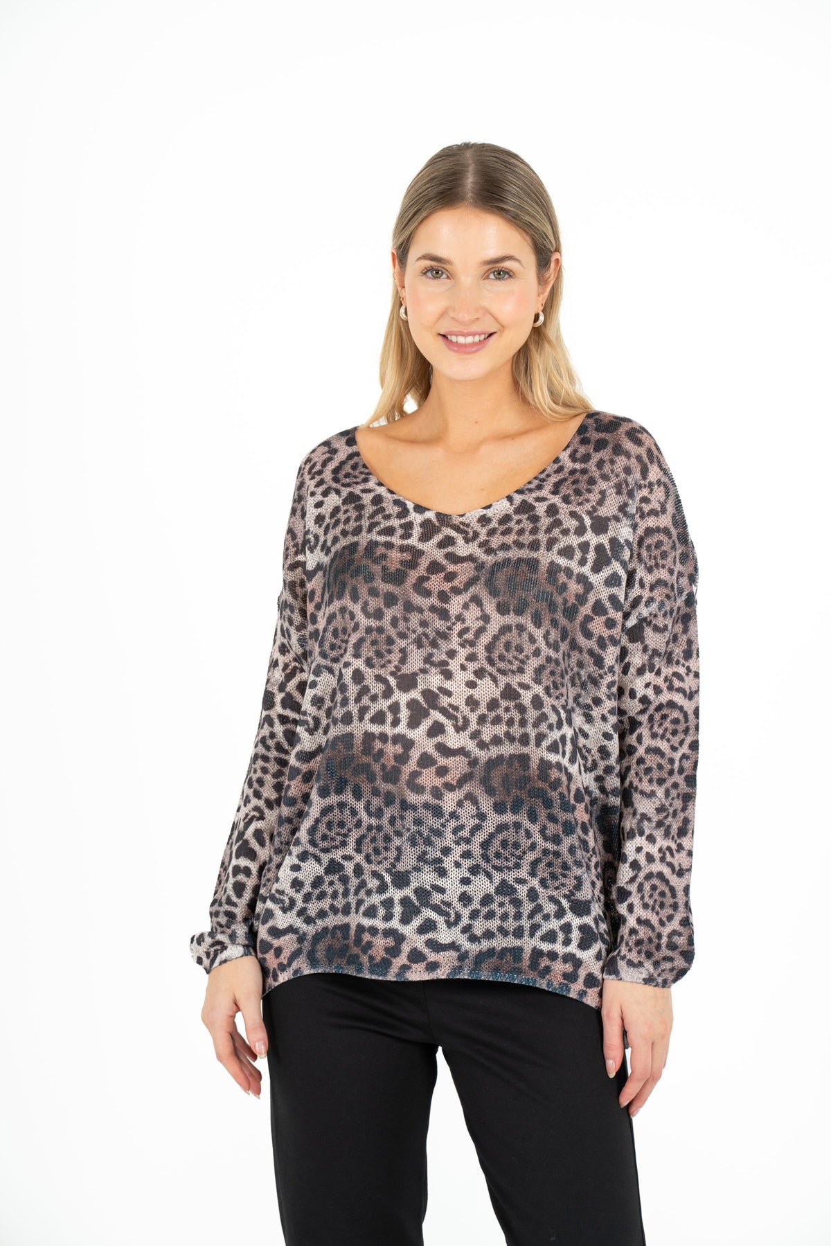 Relaxed Animal Knit Top