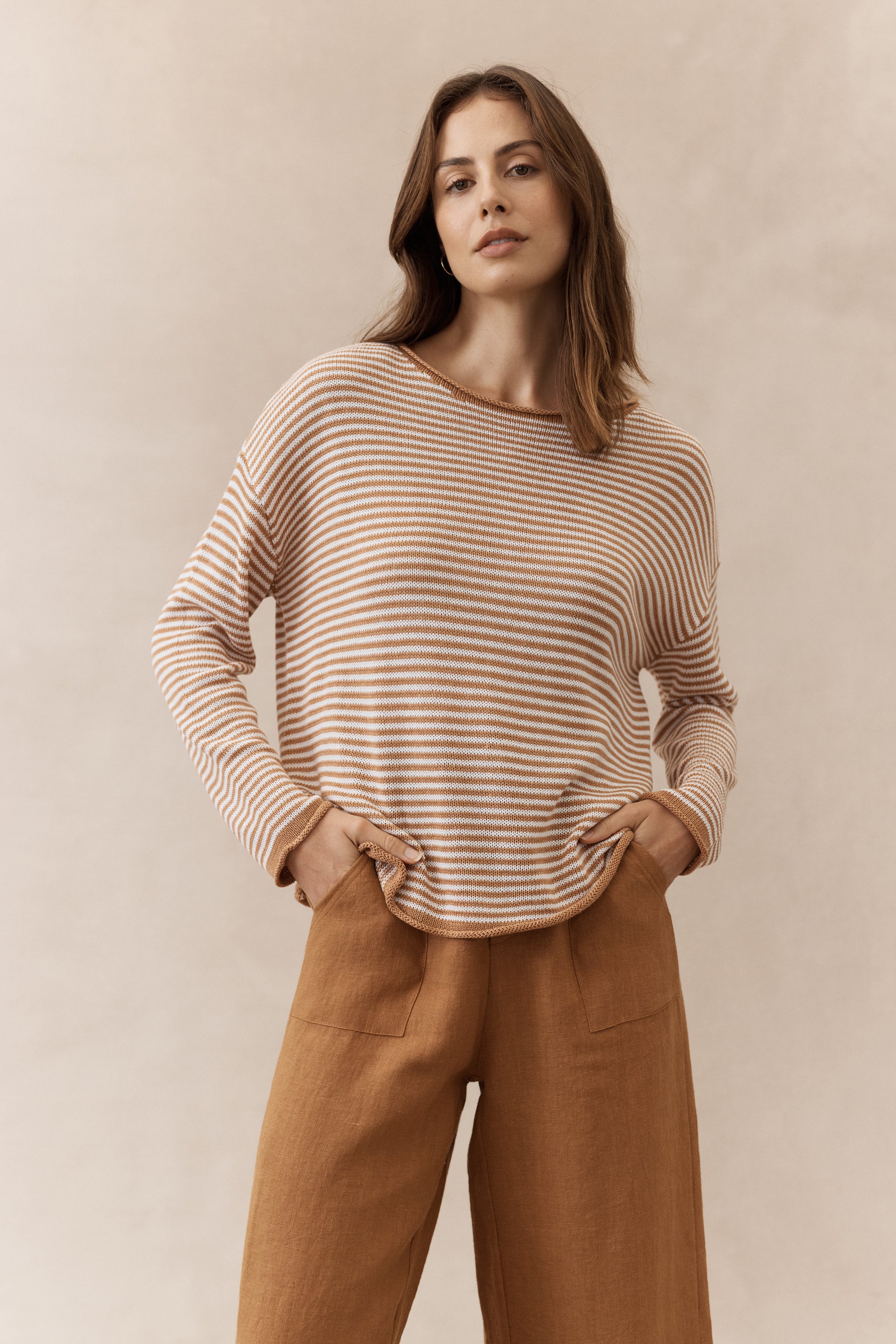 Stripe Spring Knit Top