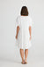 Back of Holiday's Lola White Cotton midi Dress.