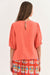 ladies orange top round neck elbow length sleeves by Namastai.