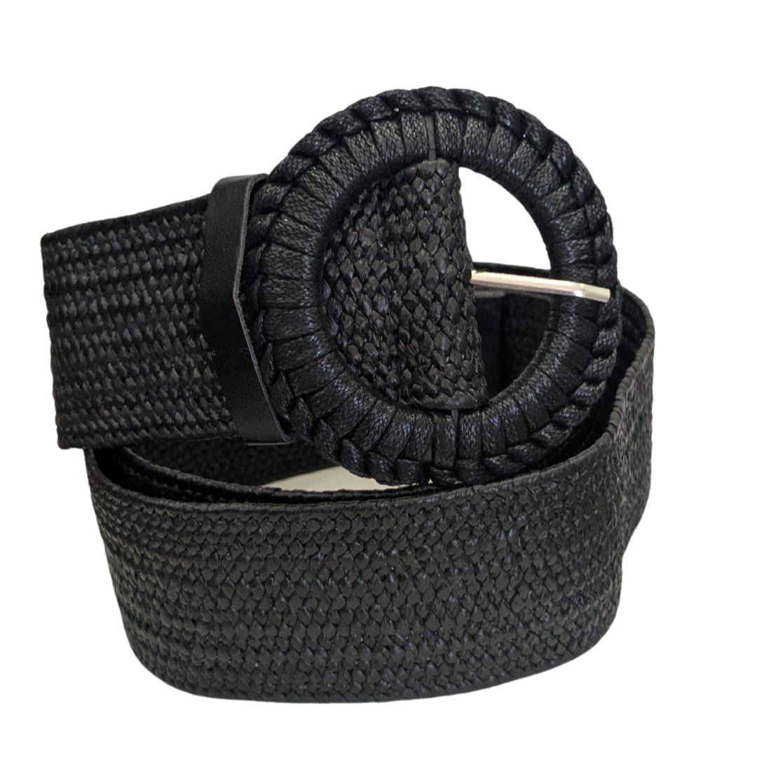 Medium Woven Adjustable Belts with loops and wodden or woven buckle.