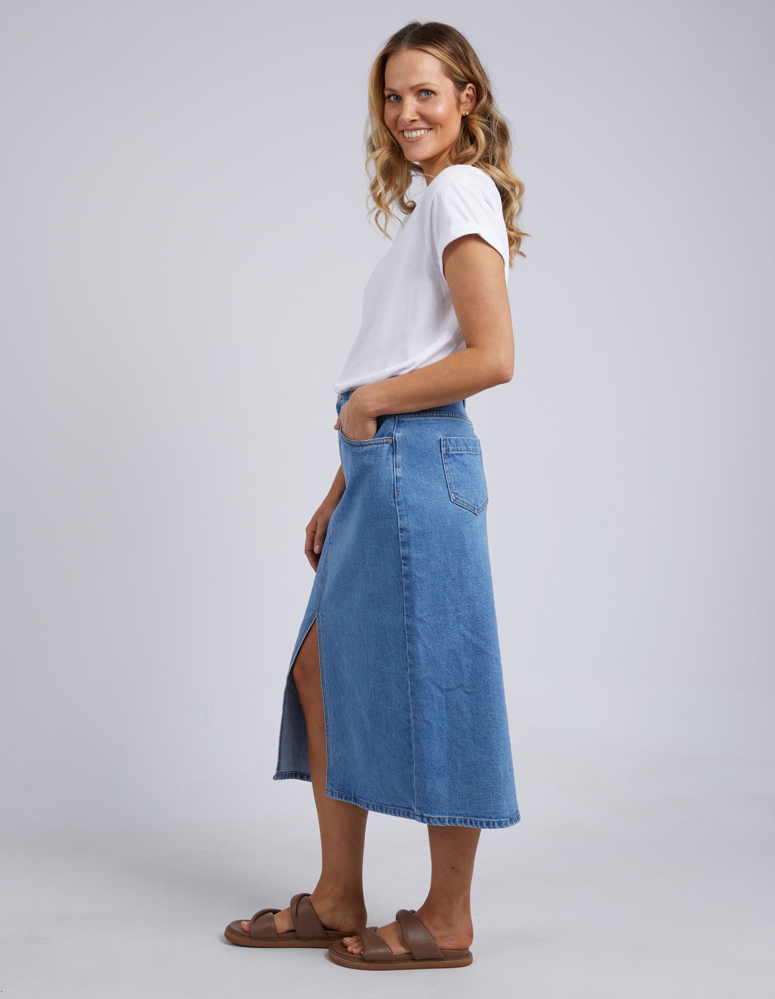 Scout Midi Skirt - Light Blue