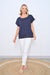 Lurex Neck Linen Top