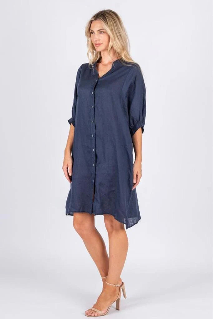 Annya Linen Shirt Dress