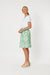 Noosa Midi Skirt in Mint is the Gordon Smith Ruffle Edge Hem Skirt in a print