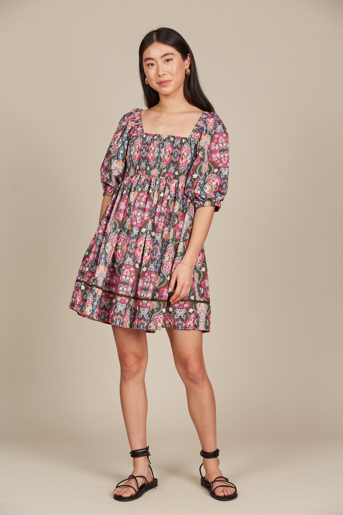 Remi Mini Dress - Fleuron Print