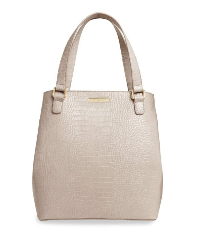 Celine Faux Croc Day Bag by Katie Loxton in Oyster.