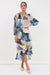 Adorne's Peta Frilled Skirt in Blues, Creams and Naturals in a below knee length.