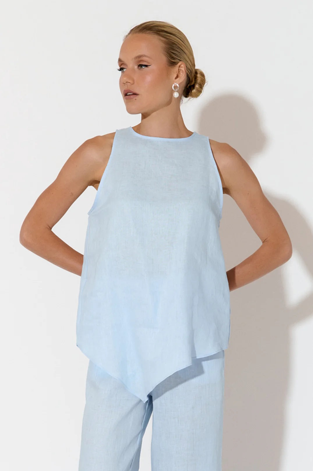 Reagan Linen Asymmetrical Top