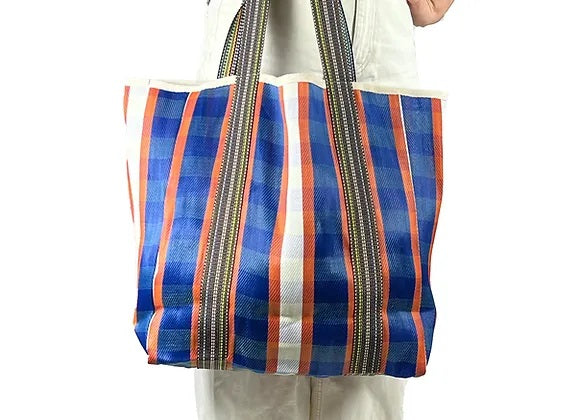 Shaped Striped Market Tote