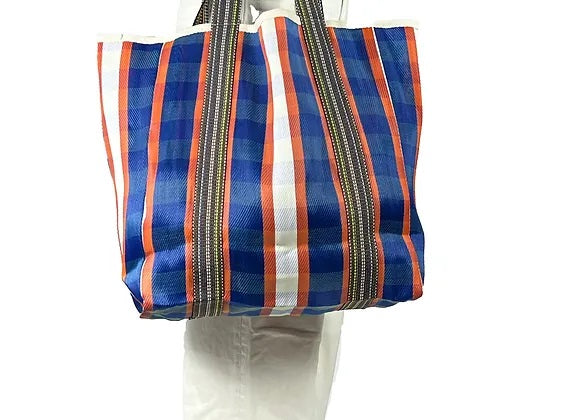 Shaped Striped Market Tote