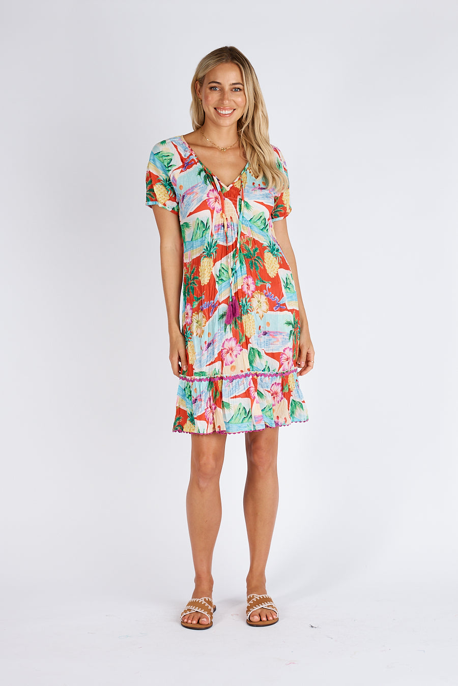 Surf Shirred Dress