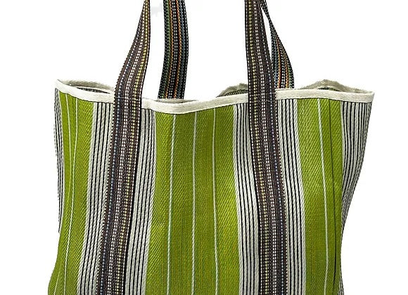 Shaped Striped Market Tote