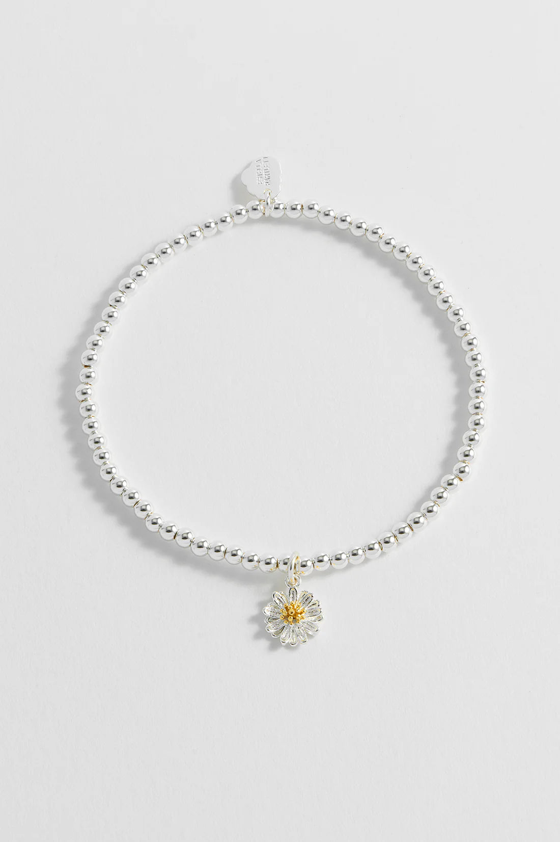 Estella Bartlett Wildflower Charm Beaded Bracelet with Silver Plating.