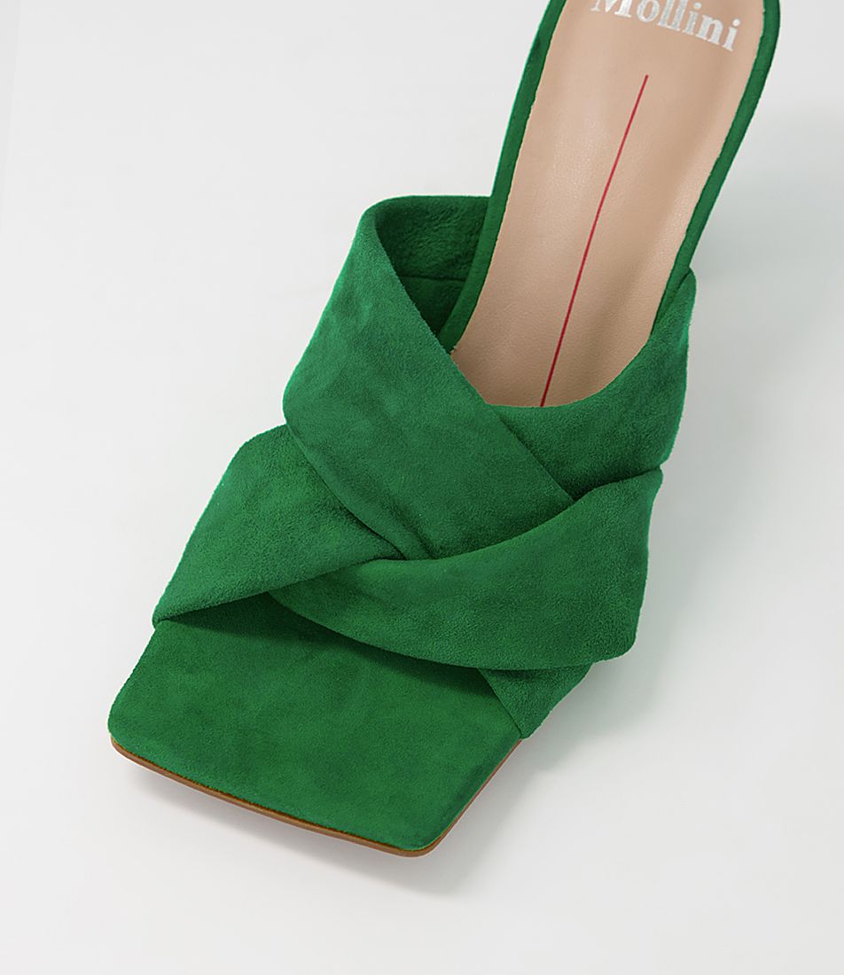 Green on sale suede mules