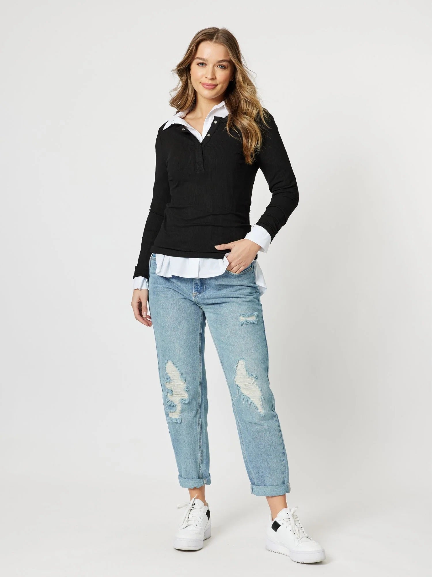 Henley Rib LS Tee