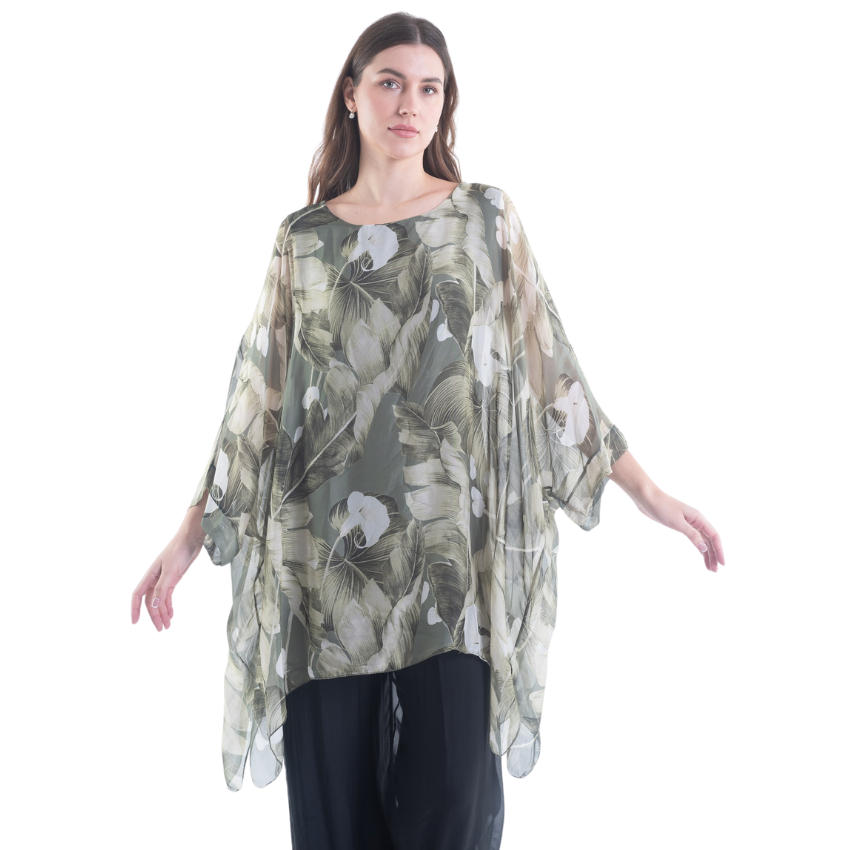 Lily Silk Tunic Top