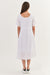 Back of Pocket Cotton Midi Dress in White by namastai.