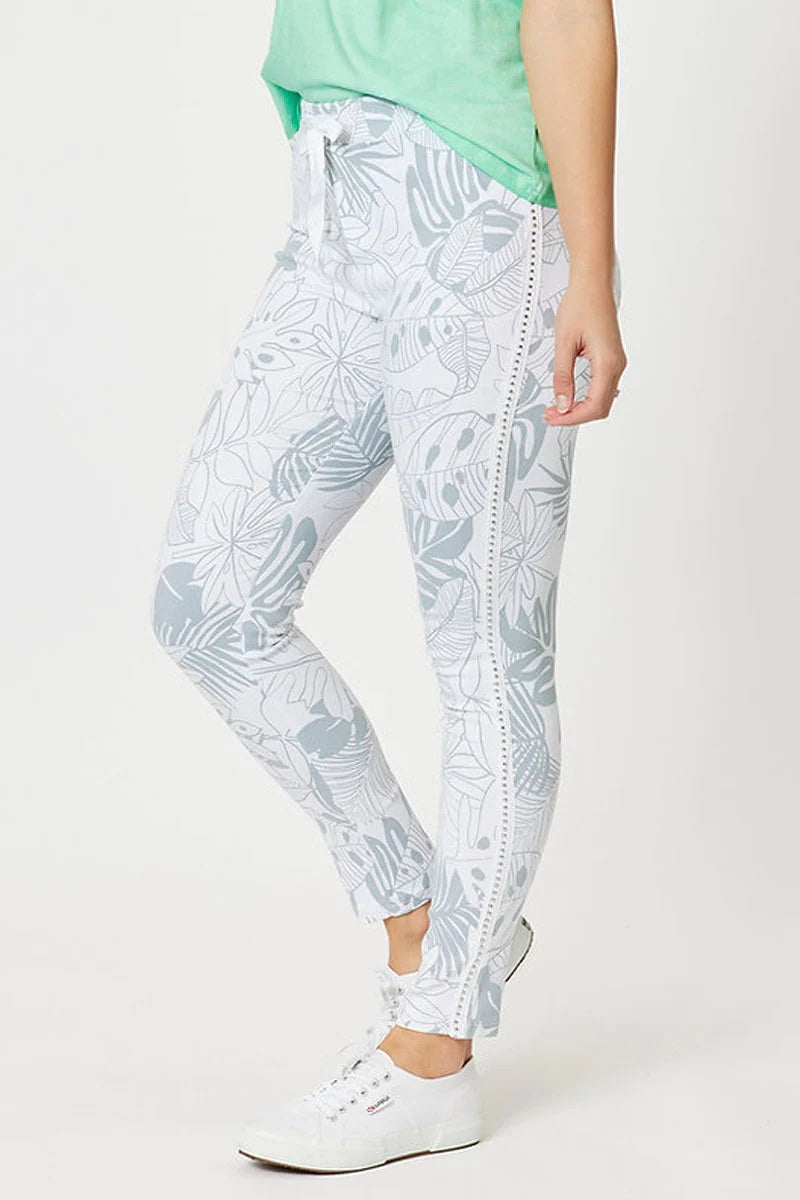 Printed Palm Jean