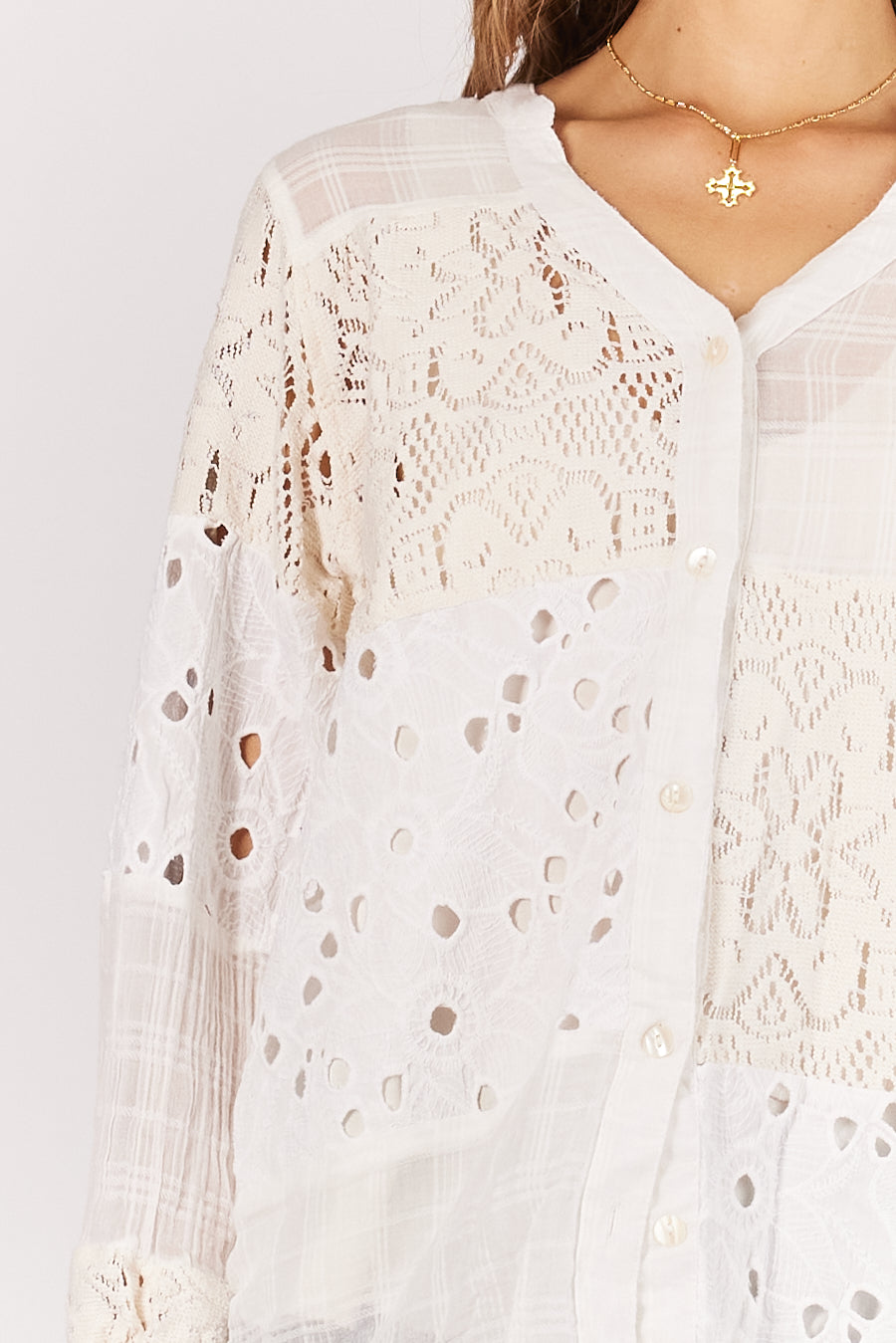 Lace Patch Shirt