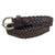 Women's Brown Plaited Belt with silver buckle belt.