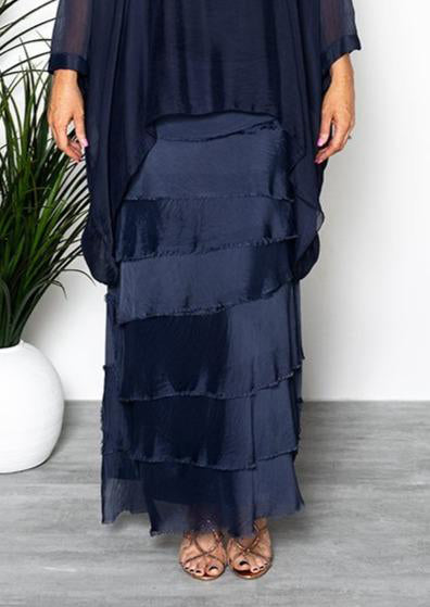 Fifi Silk Layered Maxi Skirt