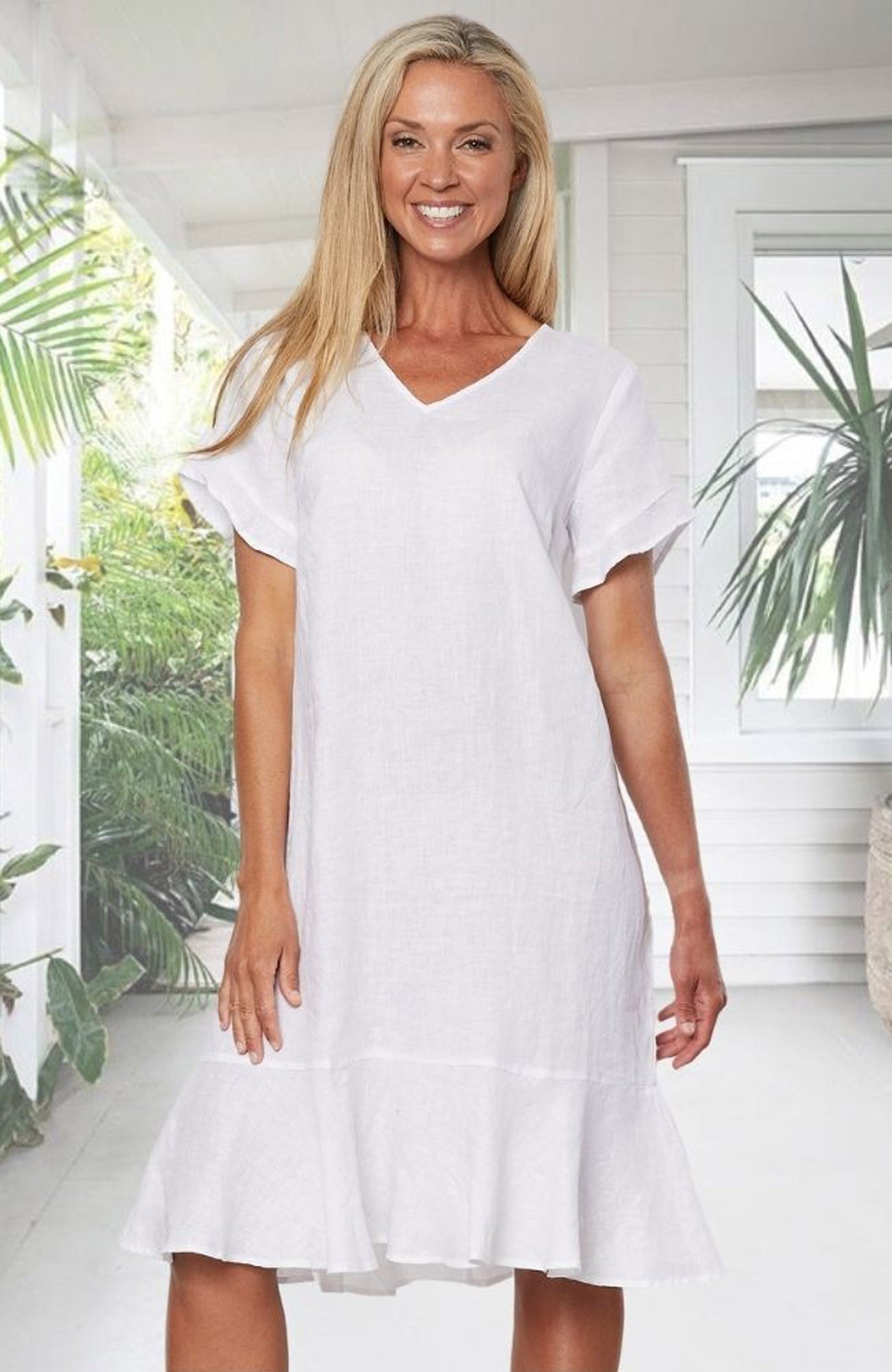 Linen Flared Dress