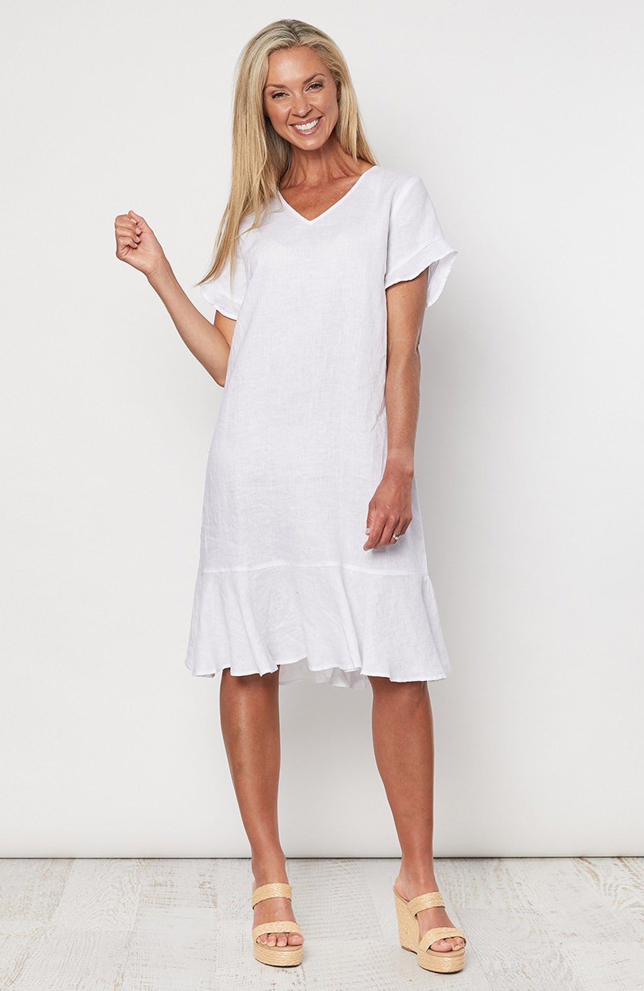 Linen Flared Dress