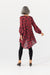 Cascade Long top in Cabernet Winter Bloom at Kindred Spirit Boutique and Gift